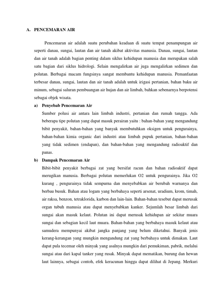 Pencemaran Tanah Dan Air | PDF