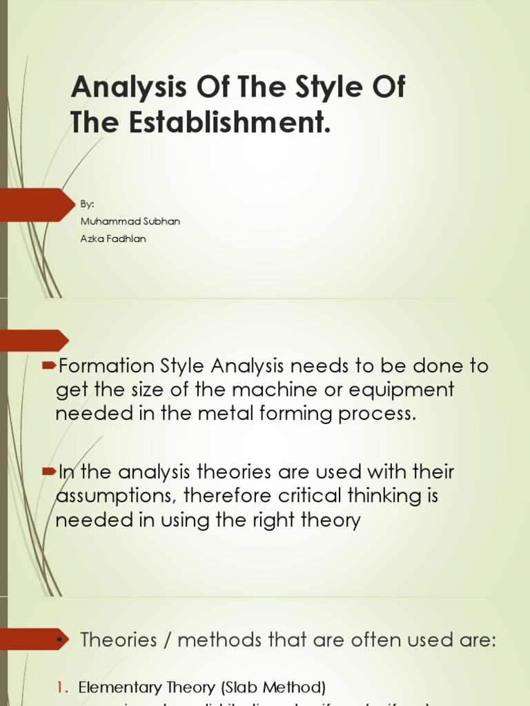 Metal Forming Process Style Analysis | PDF | Technology & Engineering