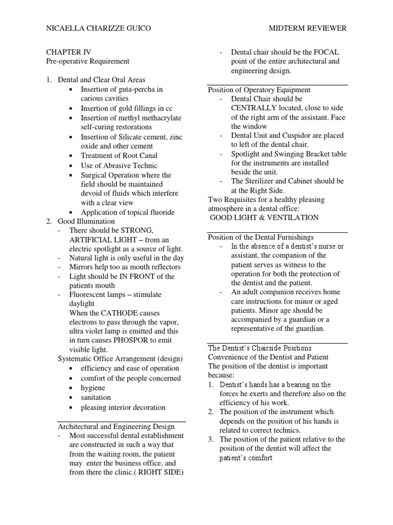 Midterm Reviewer PDF Toothbrush Dentistry