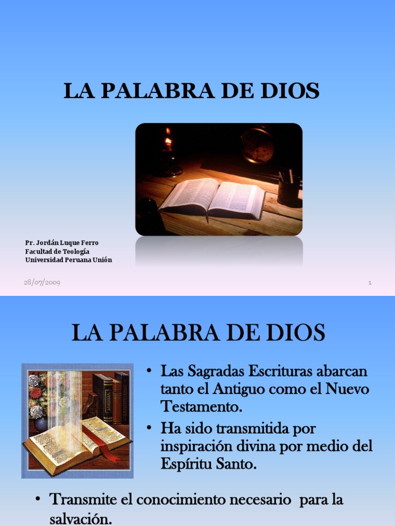 Creencias Adventistas y la Palabra de Dios | PDF | Biblia | espíritu Santo