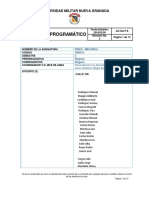 Contenido Programatico Fisica Mecánica 2019-Ii (26-07-19) PDF