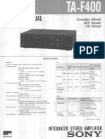 Ta-F400 Sony User Manual