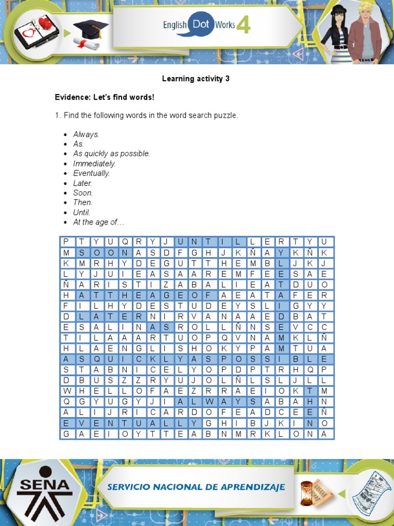 Word Search and Sentence Correction Activity | PDF | Leisure