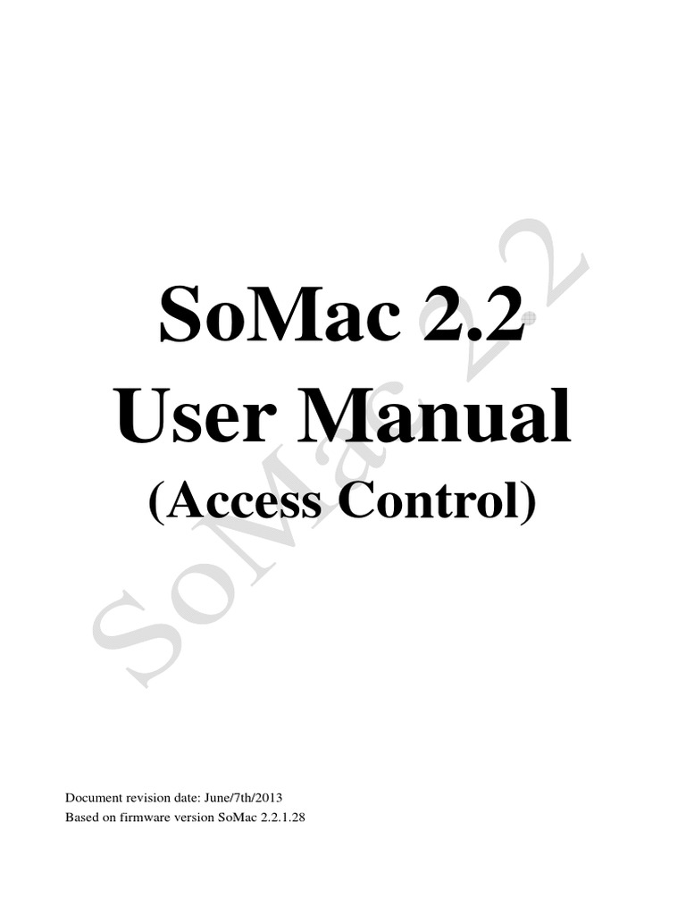 SOMAC Access Control PDF Button Computer Terminal