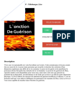 L'onction de Guérison PDF - Télécharger, Lire