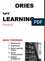 Theories OF Learning: Psychology