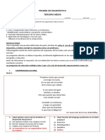 Escuela básica Fuerte Baquedano: Prueba de diagnóstico de comprensión lectora