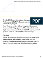 Certified Risk and Compliance Management Professional (CRCMP), Certified Information Systems Risk and Compliance Professional (CISRCP)