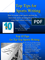 Ten Top Tips For Tiptop Sports Writing