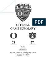 Final Complete GAME BOOK from Auburn-Oregon