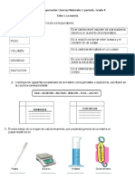 Taller de Recuperación Ciencias Naturales 3 Periodo. Grado 4