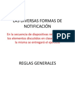 Formas de Notificación