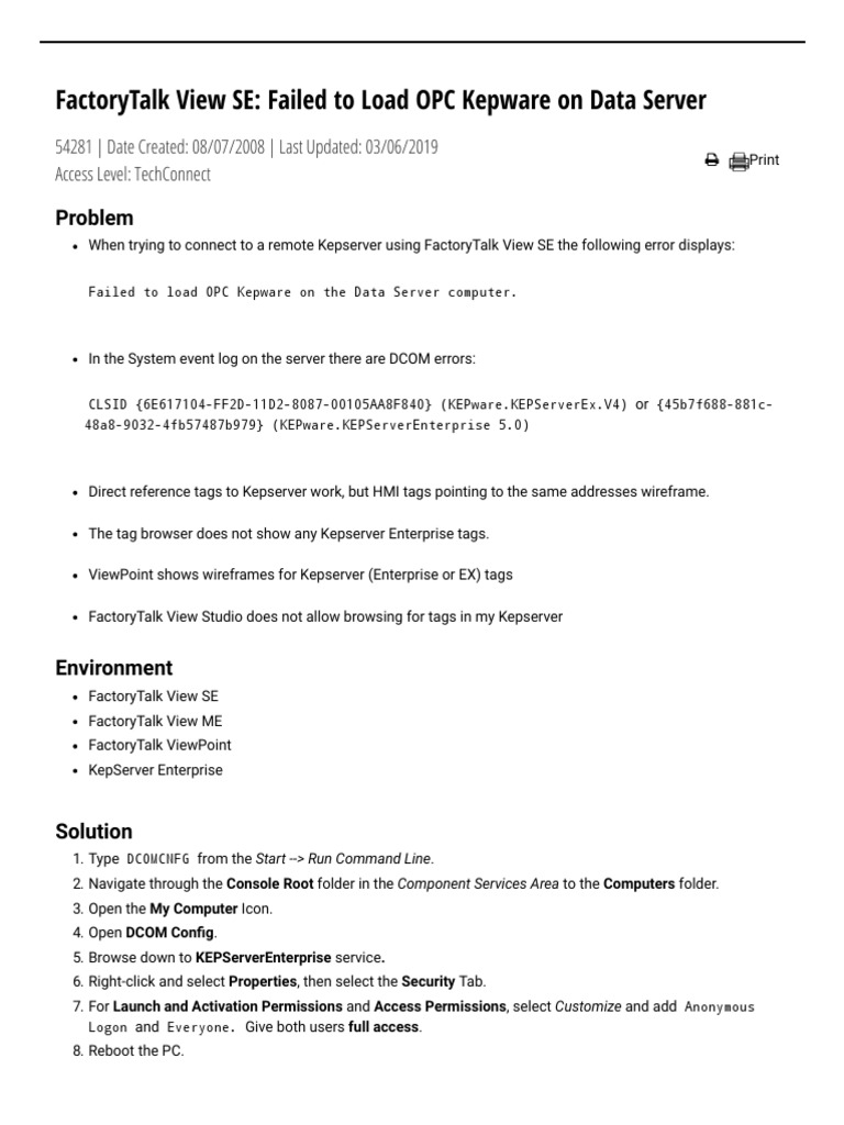Fixing OPC Kepware Load Errors in SE | PDF | World Wide Web | Internet ...