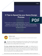 11 Tips To Speed Up Your Game Design Process