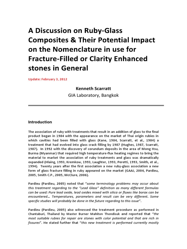 Glass-Filled Ruby Identification Guide | PDF | Gemstone | Jewellery ...