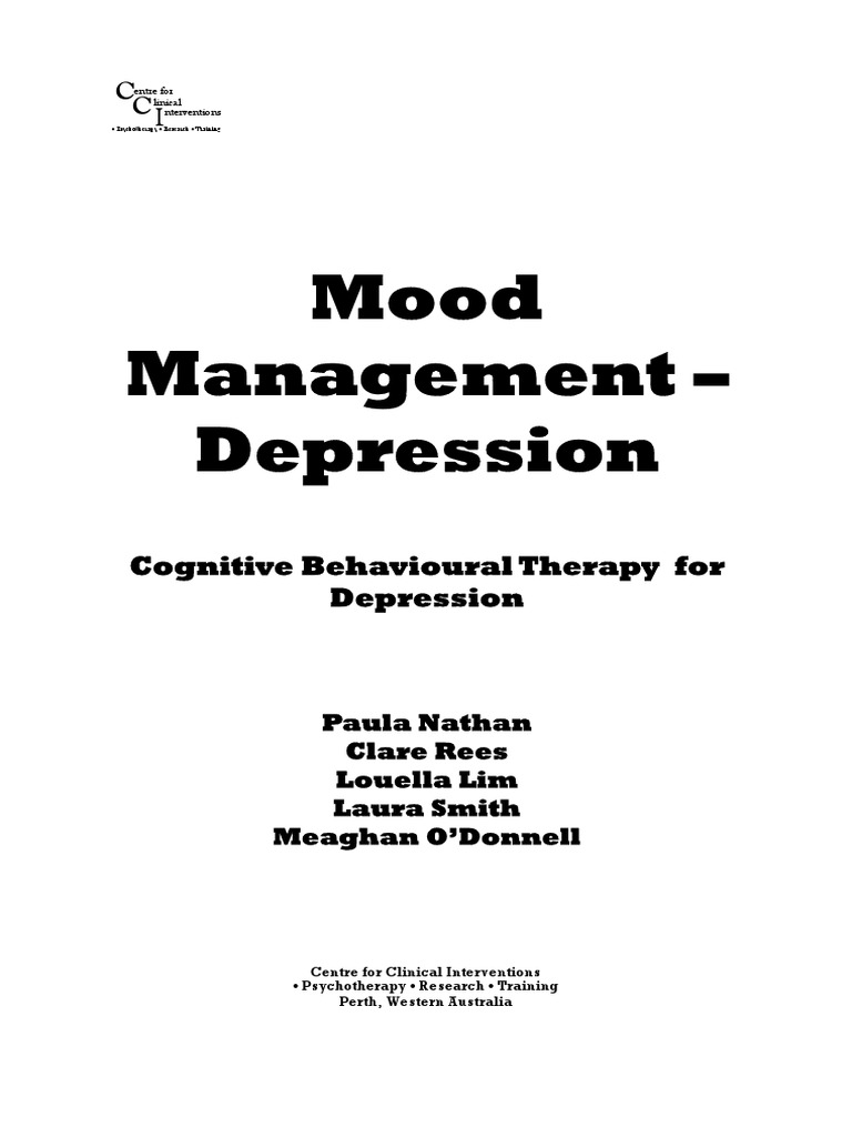 CBT for Mood Management in Depression | PDF | Psychotherapy | Major ...