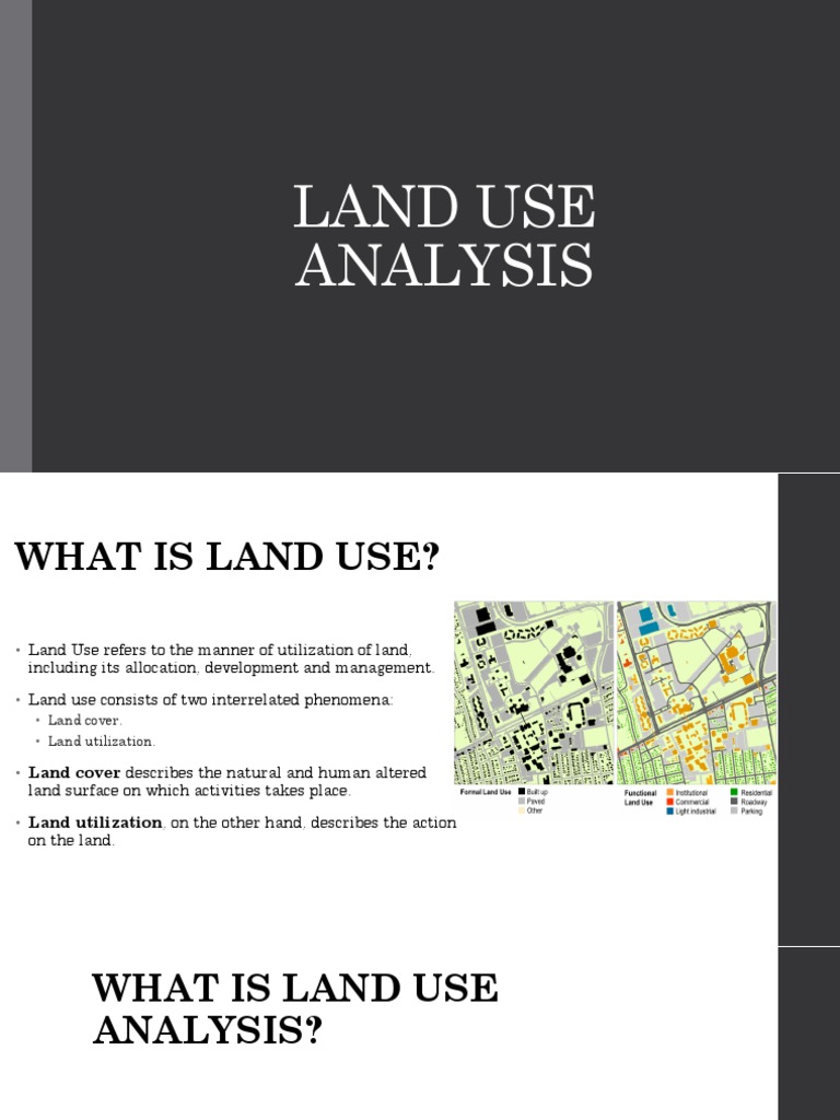 Land Use Analysis PDF Geographic Information System Data Analysis