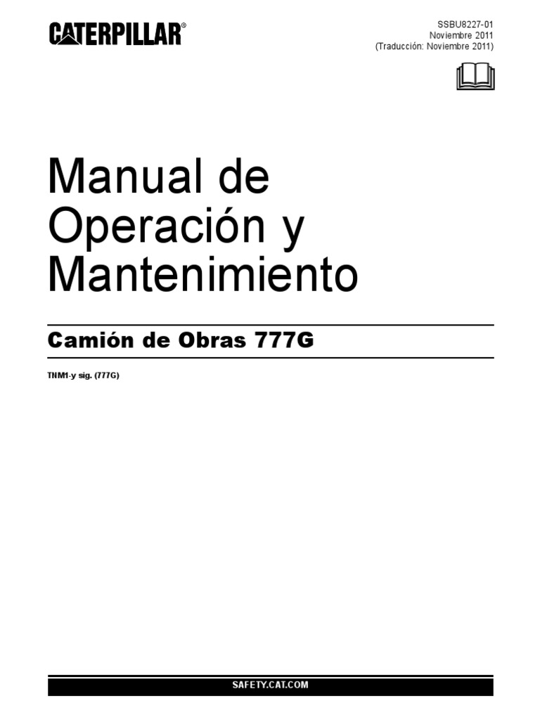 Manual de Operación y Mantenimiento Del Camión de Obras 777g PDF
