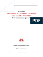 HUAWEI Retroceso de ALE-L21 EMUI 4.0+android 6.0 A EMUI 3.1+android 5.0 Instrucciones de Operación PDF