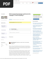 Which Programming Language Could Become The Language of "Cloud Computing"?