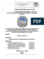 Evaluación Del Potencial Turístico Como Herramienta de Planificación Territorial