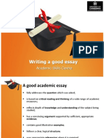 Writing A Good Essay: Academic Skills Centre