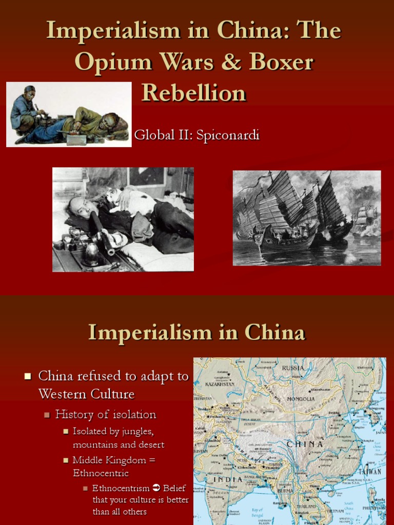 Global II Imperialism in China PDF Opium China