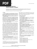 Tensile Properties of Plastics: Standard Test Method For