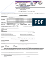 Basic Education Enrollment Form: For Returning Learners (Balik - Aral) and Those Who Shall Transfer/Move in