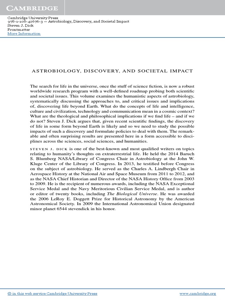 Astrobiology And Discovery Pdf Science Astronomy