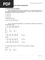 Lecture 2. Velocity and Acceleration By. Engr - Wendhel Q.L