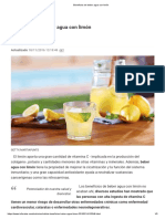 Beneficios de Beber agua con limon