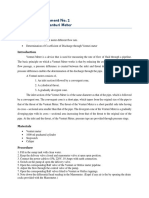 LAB MANUAL. EXPERIMENT 2. Calibration of Venturi Meter