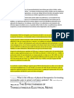 Con Respecto A La Acupuntura y La Neuroestimulación Transcutánea para Aliviar El Dolor