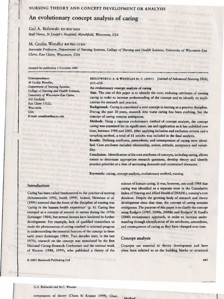 Journal Article Nursing Concept Free 30day Trial Scribd