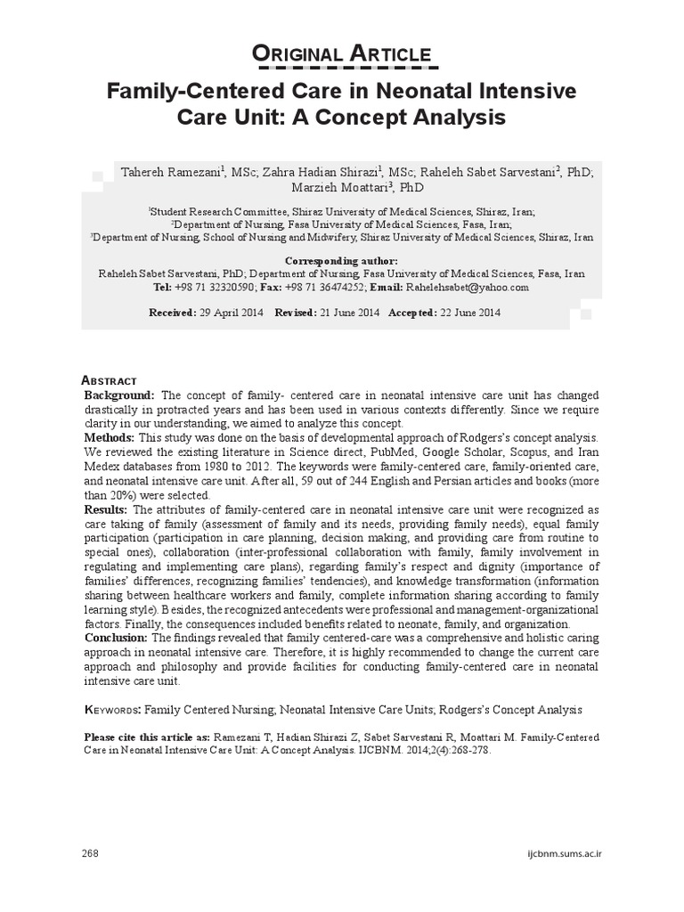Family Centere Care Di NICU | PDF | Neonatal Intensive Care Unit | Infants