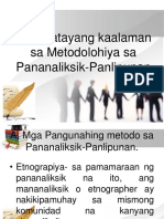 Mga Batayang Kaalaman Sa Metodolohiya Sa Pananaliksik-Panlipunan