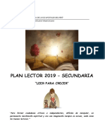 Plan Lector Secundaria 2019