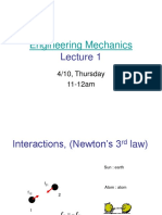Engineering Mechanics: 4/10, Thursday 11-12am