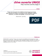 “Tengo una concepción de la didáctica de las lenguas que otorga gran importancia al objeto y a la lengua en tanto realidades sociales e históricas. La cuestión del lenguaje, no sé de qué se trata”  BRONCKART, Jean-Paul