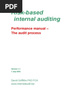 Risk-Based Internal Auditing: Performance Manual - The Audit Process