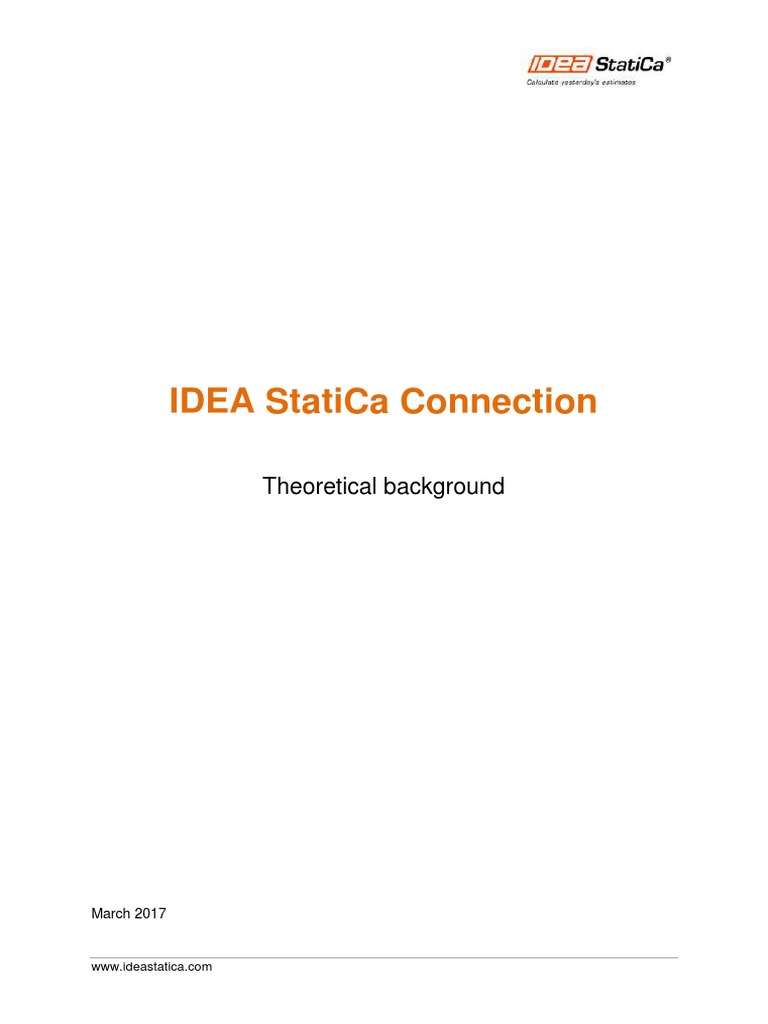 Idea Statica Connection Theoretical Background PDF | PDF | Yield ...