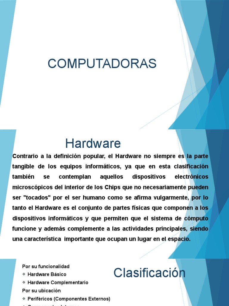 Clasificación y Ejemplos de Hardware | PDF | Hardware de la computadora ...
