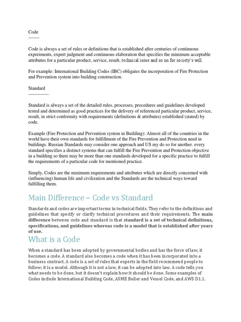 Codes vs Standards in Construction | PDF | Nondestructive Testing ...