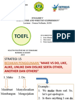 English V "Structure and Written Expression": Lecturer: Norma Nofianto, M.PD