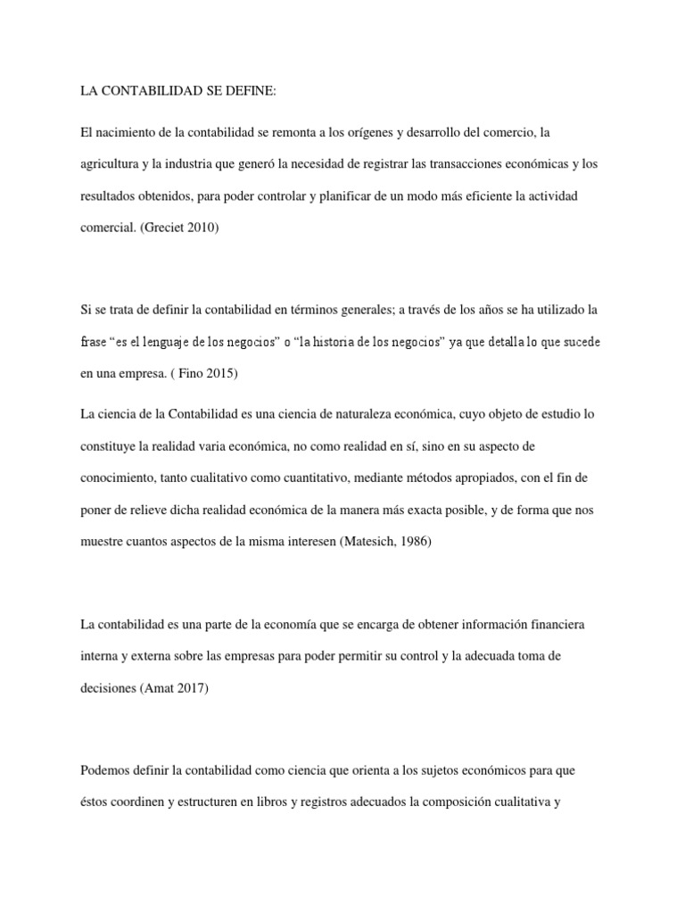 Definicion de Contabilidad | PDF | Contabilidad | Economias