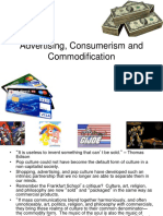 Advertising, Consumerism and Commodification