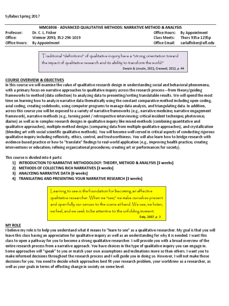 Advanced Qualitative Methods Fisher | PDF | Qualitative Research ...