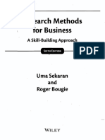Research Methods For Business: Uma Sekaran and Roger Bougie