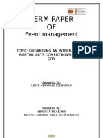 Term Paper OF: Event Management